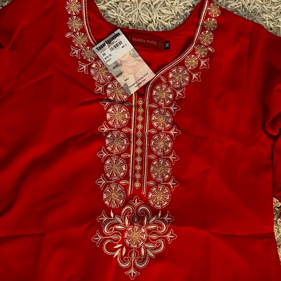 Varsha Patel Diwali red dress - Picture 2 of 4